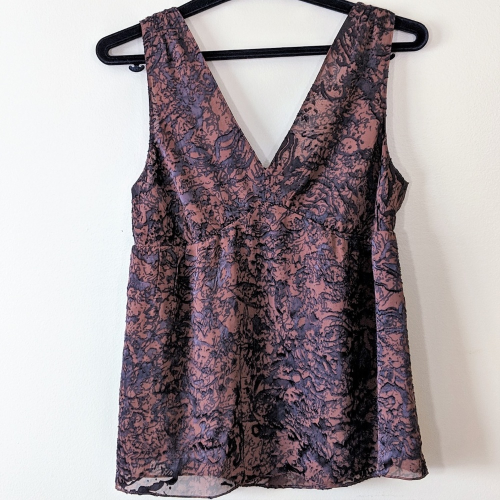 Silk Blend Sleeveless Lined Blouse